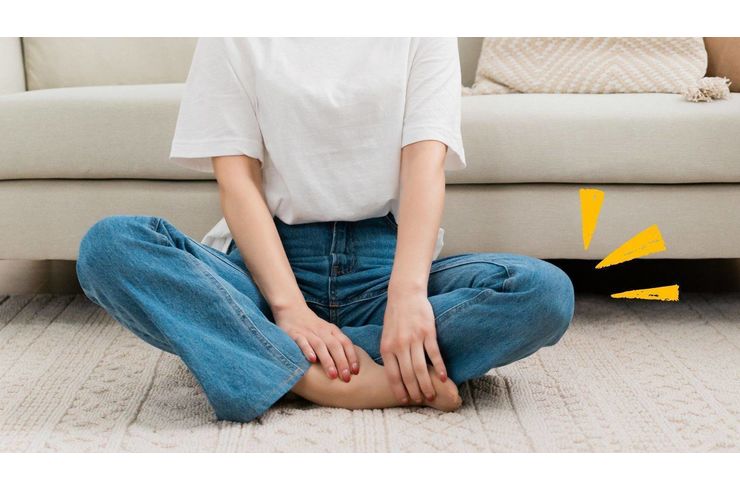 sitting cross-legged