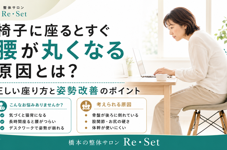 腰が丸くなる
